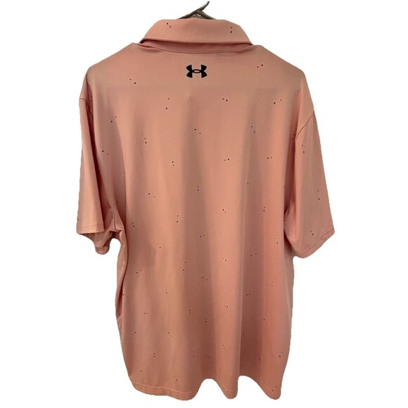 UNDER ARMOUR GOLF PLAY-OFF LA CASIMA BABY PINK PATTERN GOLF SHIRT XL - Picture 6 of 6